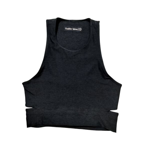 Outdoor Voices womens slashback crop tank top dark blue size S - Picture 2 of 8